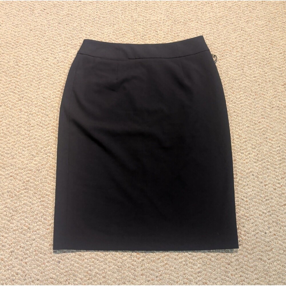 Calvin Klein Suits Pencil Skirt Womens 2 Navy Blue Lined Stretch Career Workwear
